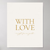 With Love Elegant Wedding Favors Sign Poster (Voorkant)