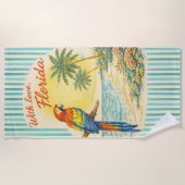 With Love Florida Parrot Beach Towel Strandlaken (Voorkant)