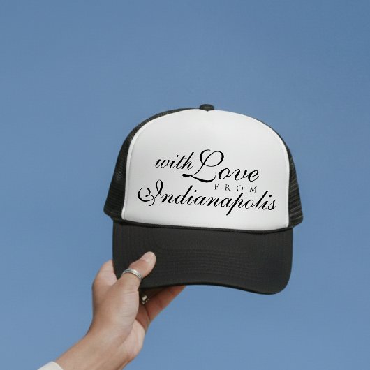 With Love From Destination Wedding Merch Trucker Pet