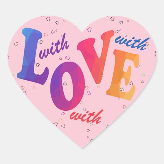 With love hart sticker (Voorkant)