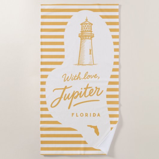 With Love Jupiter Beach Towel Strandlaken (Voorkant)