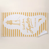 With Love Jupiter Lighthouse Beach Towel Strandlaken (Voorkant)