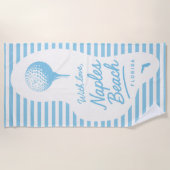 With Love Naples Beach Golf Tee Towel Strandlaken (Voorkant)