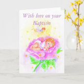 With love on your Baptism Kaart (Gele Bloem)
