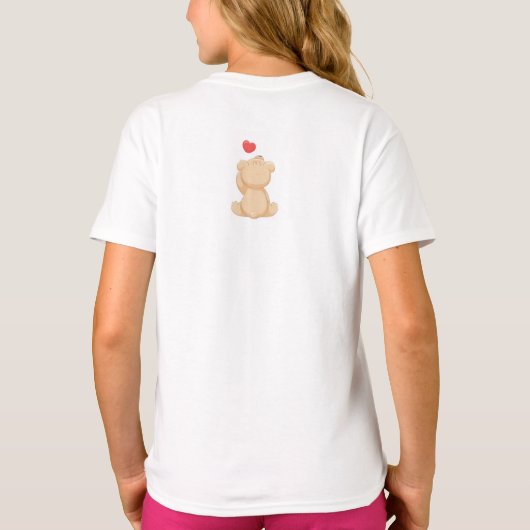 With Love Personalized Kids Basic T-Shirt (Achterkant)