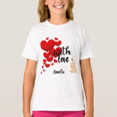 With Love Personalized Kids Basic T-Shirt (Voorkant)
