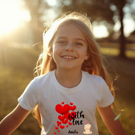 With Love Personalized Kids Basic T-Shirt