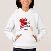 With Love Personalized Kids Pullover Hoodie (Voorkant)
