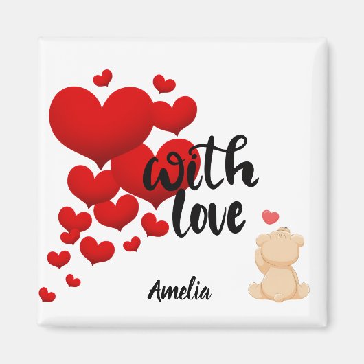 With Love Personalized Magnet (Voorkant)