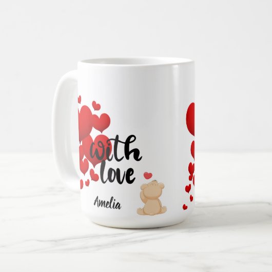 With Love Personalized Mug Koffiemok (Voorkant links)