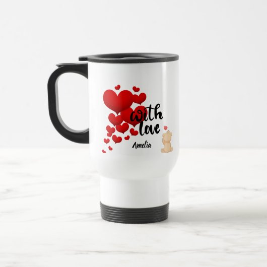 With Love Personalized Travel Mug Reisbeker (Links)