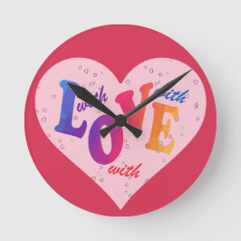 With love ronde klok