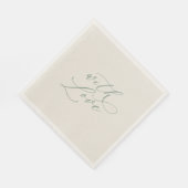 With Love Sage Green Wedding Napkins  Servet (Hoek)