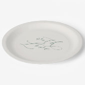 With Love Sage Green Wedding Plates Papieren Bordje (Gekanteld)