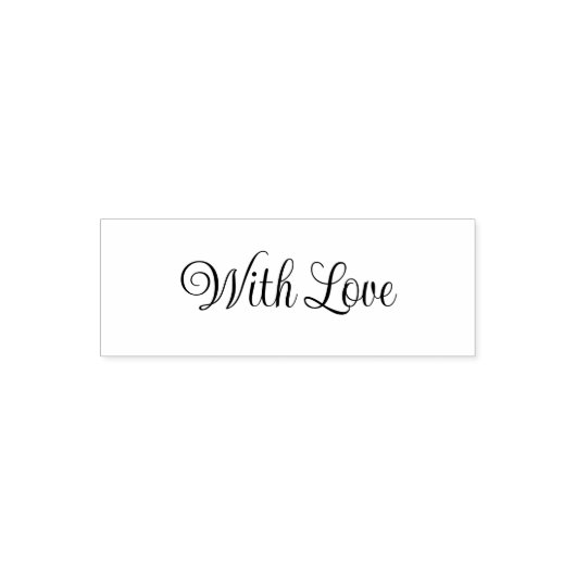 With Love Script Text Template Zelfinktende Stempel (Design)
