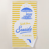 With Love Seaside Beach Towel Strandlaken (Voorkant)