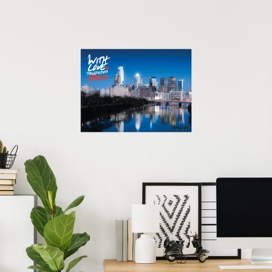 'With Love' Skyline Poster, 18 x 24' Poster (Thuiskantoor)