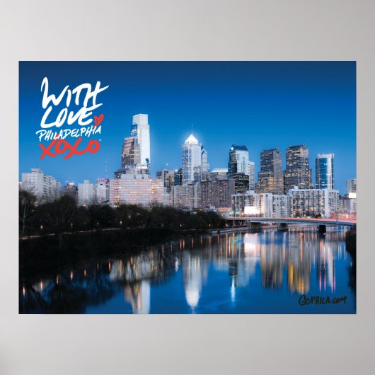 'With Love' Skyline Poster, 18 x 24' Poster (Voorkant)