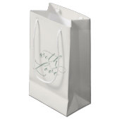 With Love Wedding Favor Bag Klein Cadeauzakje (Voorkant Gekanteld)