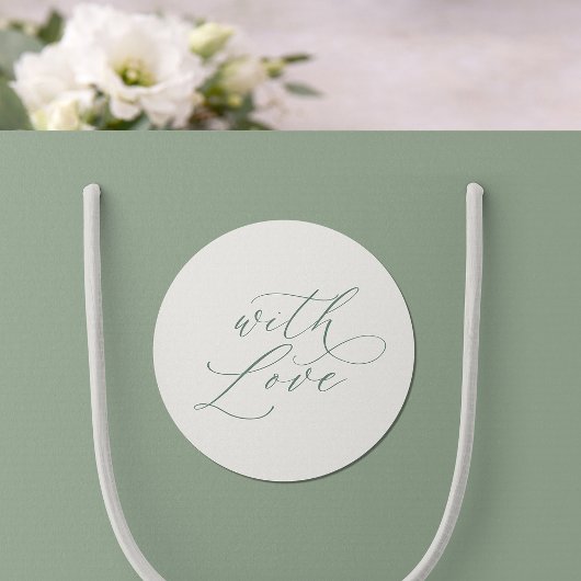 With Love Wedding Favor Stickers 