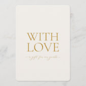 With Love Wedding Favors Sign Card Kaart (Voorkant)