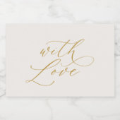 With Love Wedding Sparkling Wijnetiket (Enkel label)