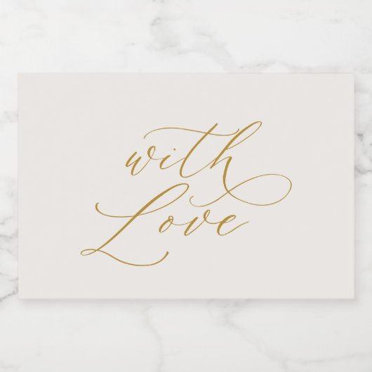 With Love Wedding Sparkling Wijnetiket (Enkel label)