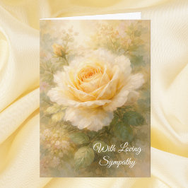 With Loving Sympathy Yellow Rose Christian Prayer Kaart