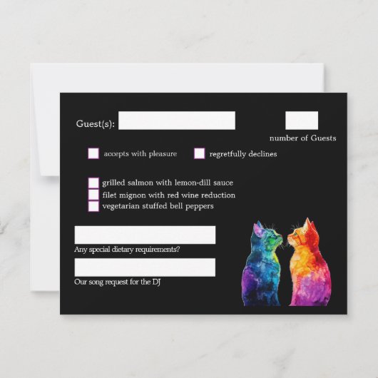 With menu  Purrfectly Yours: A Rainbow Love budget (Achterkant)