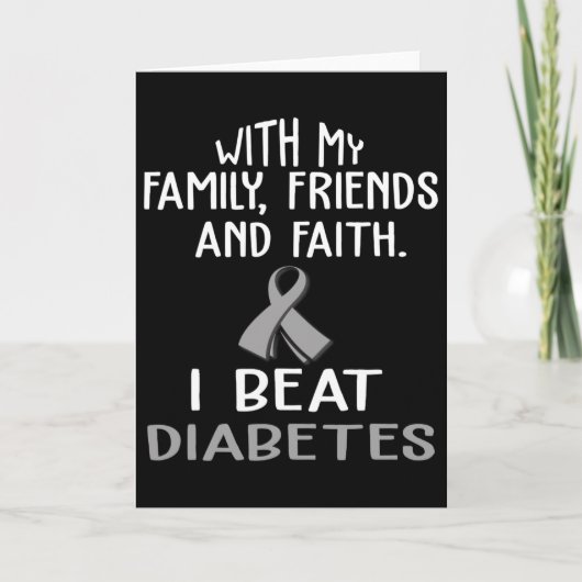 With My Family And Faith I Beat Diabetes  Kaart (Voorkant)