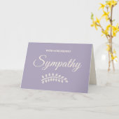 With Our Deepest Sympathy Sincere Typography Kaart (Gele Bloem)
