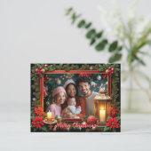With own photo Cozy Christmas Keepsake Feestdagenkaart (Staand voorkant)
