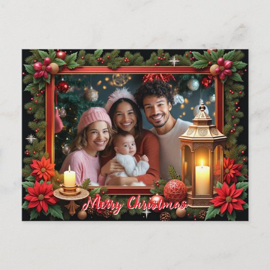 With own photo Cozy Christmas Keepsake Feestdagenkaart (Voorkant)