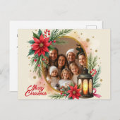 With own photo Hearth & Holly Feestdagenkaart (Voorkant / Achterkant)