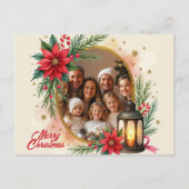 With own photo Hearth & Holly Feestdagenkaart (Voorkant)