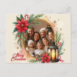 With own photo Hearth & Holly Feestdagenkaart