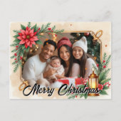 With own photo Lantern & Laughter Feestdagenkaart (Voorkant)