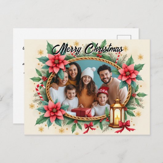 With own photo Starry Hearth Feestdagenkaart (Voorkant / Achterkant)