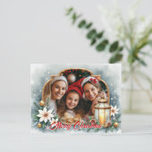 With own photo Winter Wishes Feestdagenkaart (Staand voorkant)