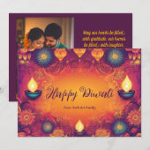 With Photo & custom text Glow & Grace card Kaart (Voorkant / Achterkant)