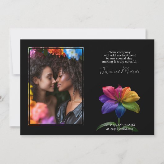 🌈 With photo Technicolor Love  Kaart (Achterkant)