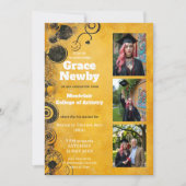 🎓With QR Artistic Flourish Graduation Kaart (Voorkant)