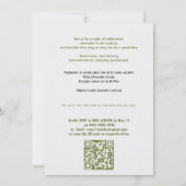 With QR code Class Year Photo Grad Party Invite Kaart (Achterkant)