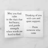 With Quiet Strength – MinimaliFolded Greeting Card Kaart (Binnen)