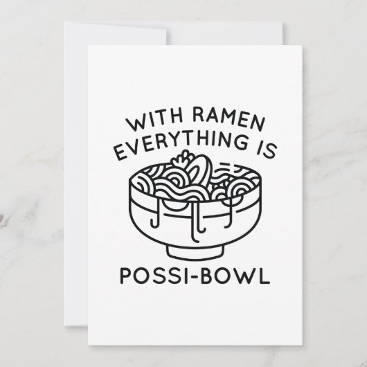 With Ramen Everything Is Possi-Bowl Bedankkaart (Voorkant)