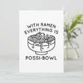 With Ramen Everything Is Possi-Bowl Bedankkaart (Staand voorkant)