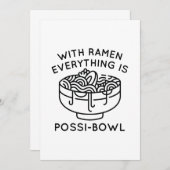 With Ramen Everything Is Possi-Bowl Bedankkaart (Voorkant / Achterkant)