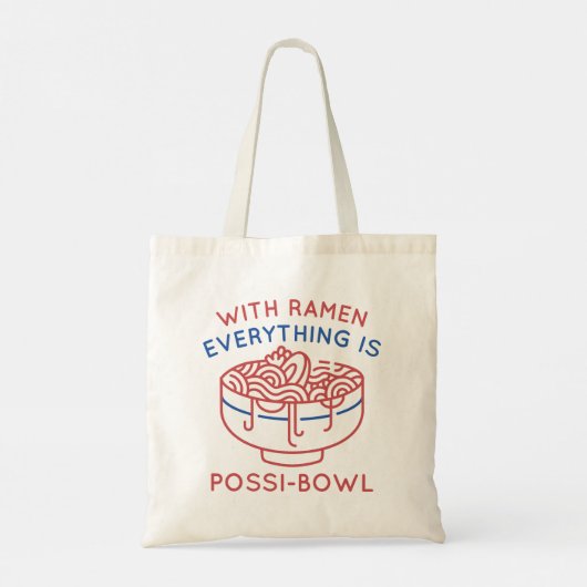With Ramen Everything Is Possi-Bowl Tote Bag (Achterkant)