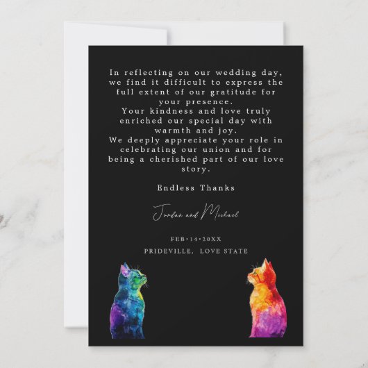 With Sincere Thanks  Purrfectly Yours: Purrfectly  Bedankkaart (Achterkant)