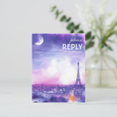 With Song Request Amour Éternel RSVP Card  (Staand voorkant)